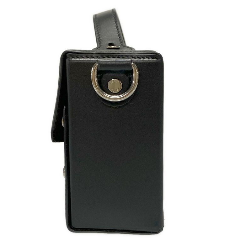 Fendi Handbag Baguette Soft Trunk Zucca Pattern 7va565 Beige And Black Leather