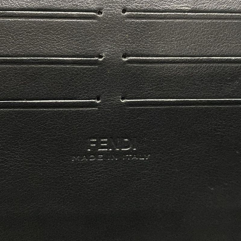 Fendi Handbag Baguette Soft Trunk Zucca Pattern 7va565 Beige And Black Leather