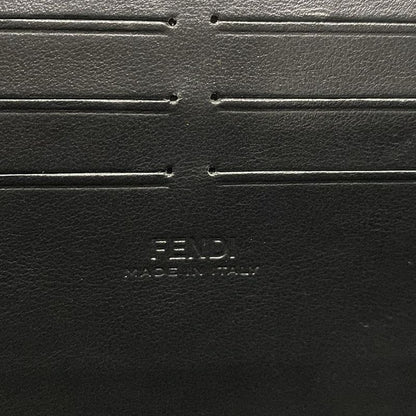 Fendi Handbag Baguette Soft Trunk Zucca Pattern 7va565 Beige And Black Leather