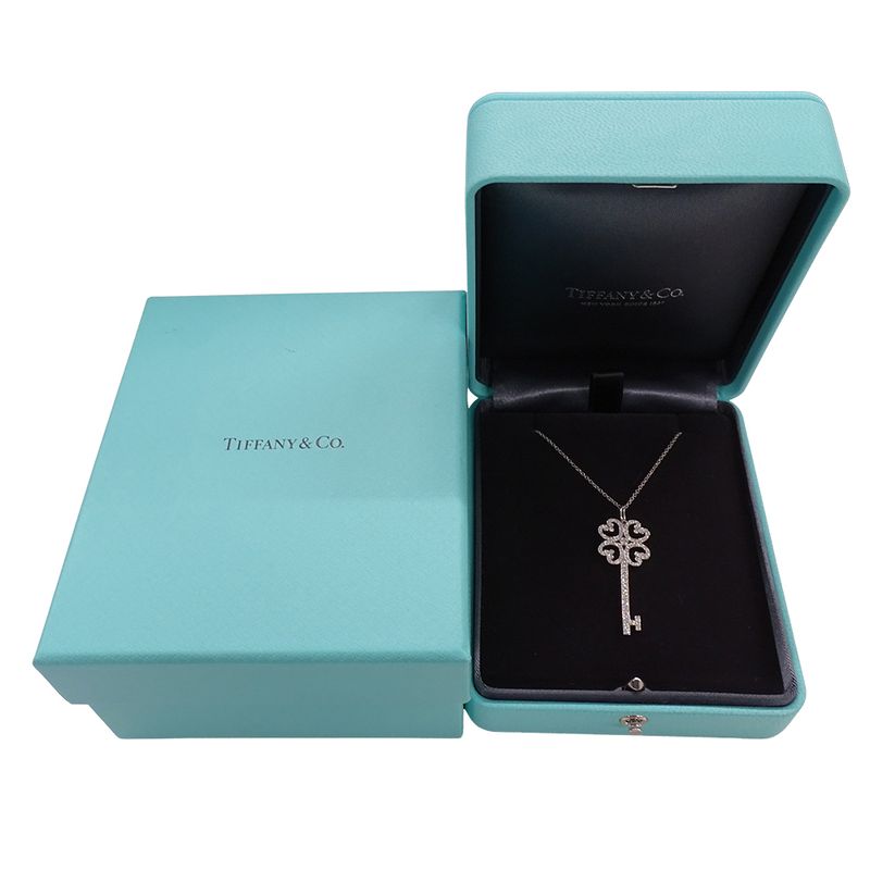 Tiffany & Co Tiffany & Co Necklace Ladies Brand Pt950 Diamond Quatra Heart Key