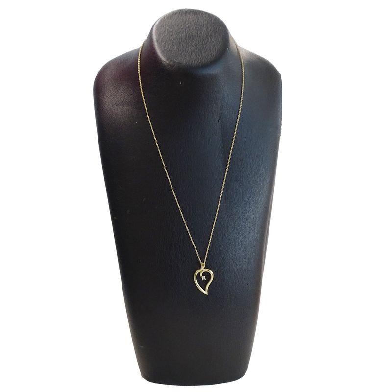 Tiffany & Co Tiffany & Co Necklace Ladies Brand 750yg 1P Diamond Open Leaf