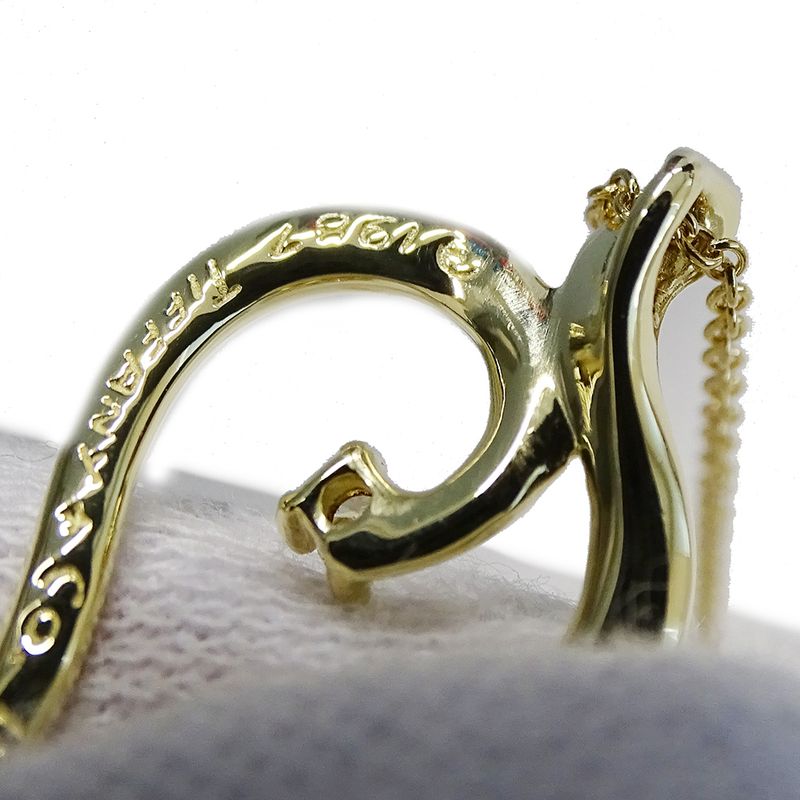 Tiffany & Co Tiffany & Co Necklace Ladies Brand 750yg 1P Diamond Open Leaf