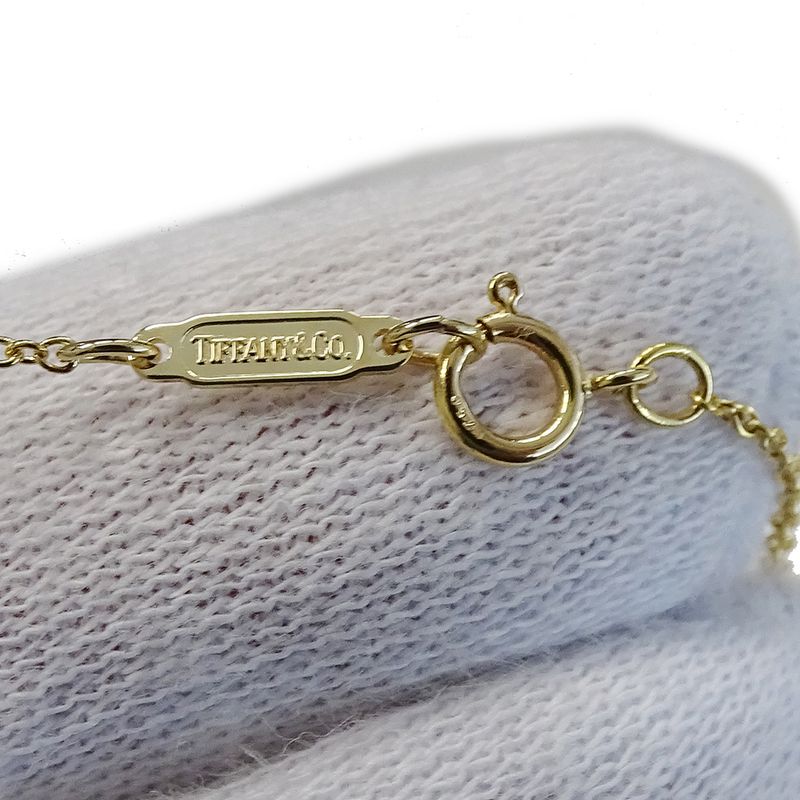 Tiffany & Co Tiffany & Co Necklace Ladies Brand 750yg 1P Diamond Open Leaf