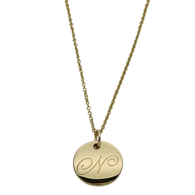 Tiffany & Co Tiffany & Co Necklace Ladies Brand 750yg Notes Letter Initials N