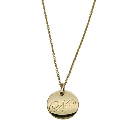 Tiffany & Co Tiffany & Co Necklace Ladies Brand 750yg Notes Letter Initials N