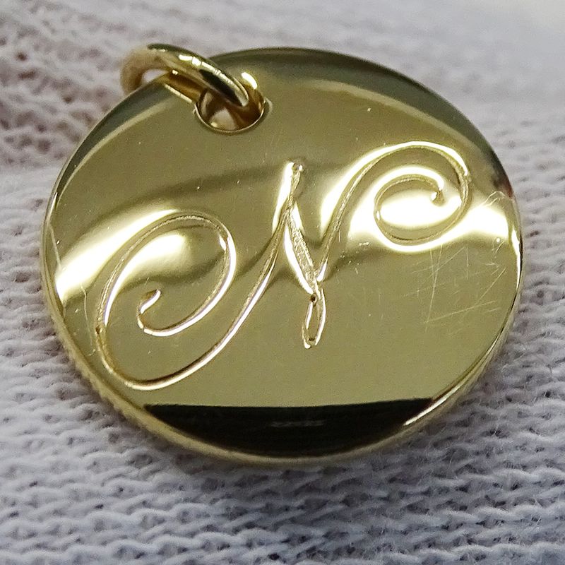 Tiffany & Co Tiffany & Co Necklace Ladies Brand 750yg Notes Letter Initials N