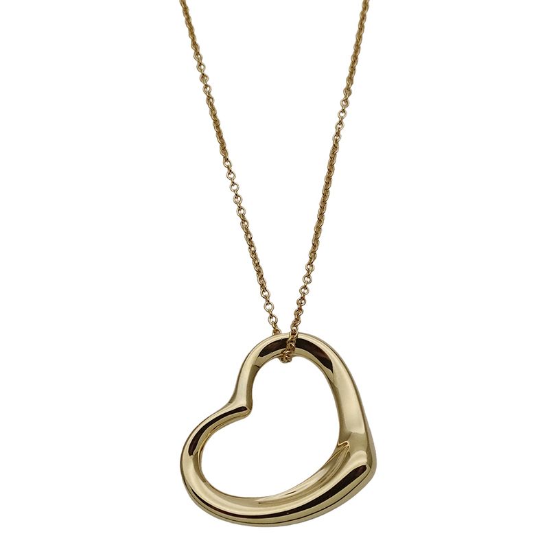 Vtiffany & Co Tiffany & Co Necklace Ladies Brand 750yg Elsa Peretti Open Heart