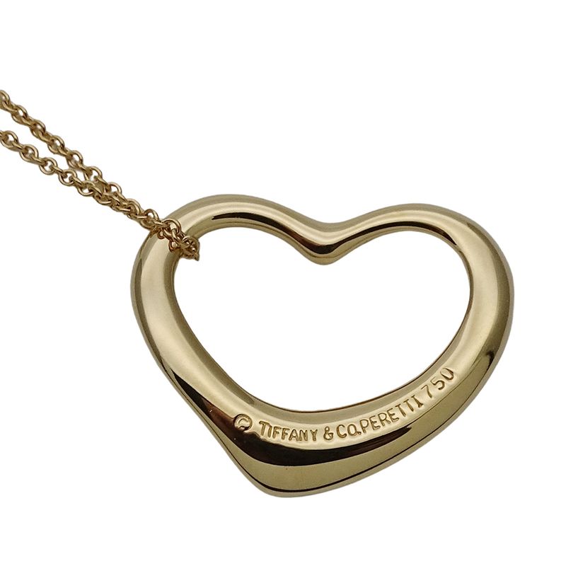 Vtiffany & Co Tiffany & Co Necklace Ladies Brand 750yg Elsa Peretti Open Heart