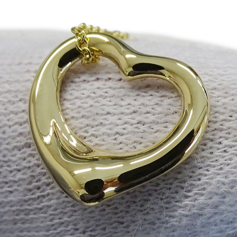 Vtiffany & Co Tiffany & Co Necklace Ladies Brand 750yg Elsa Peretti Open Heart