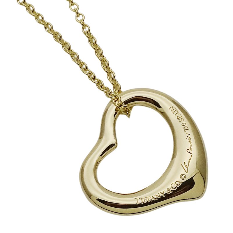 Vtiffany & Co Tiffany & Co Necklace Ladies Brand 750yg Elsa Peretti Open Heart