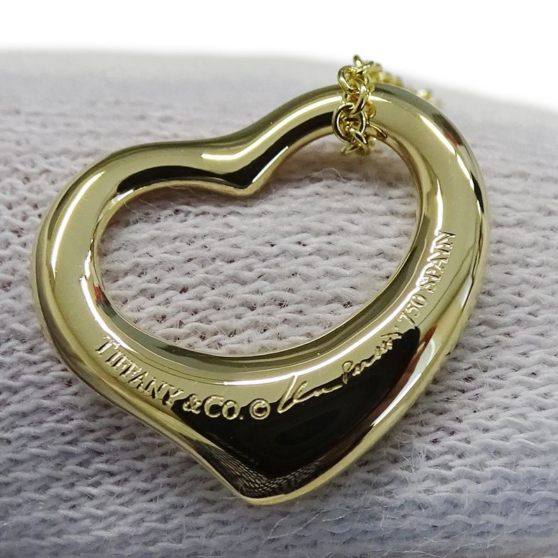 Vtiffany & Co Tiffany & Co Necklace Ladies Brand 750yg Elsa Peretti Open Heart