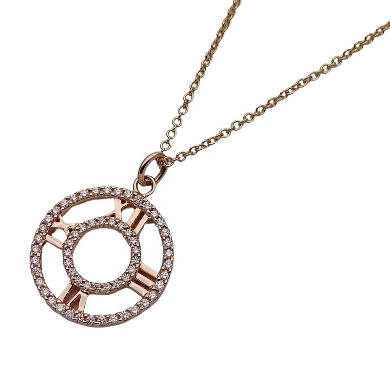 Tiffany & Co Tiffany & Co Necklace Ladies Brand 750pg Diamond Atlas Open Pink