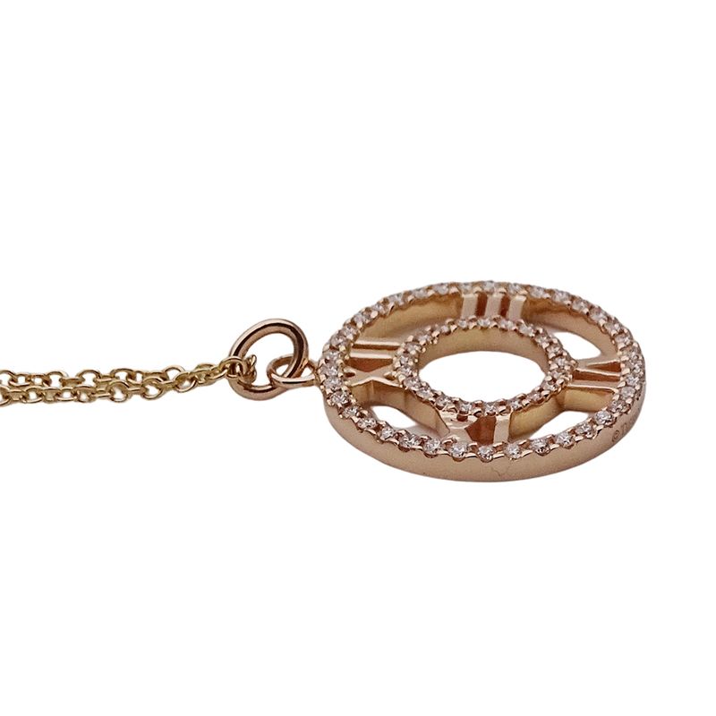 Tiffany & Co Tiffany & Co Necklace Ladies Brand 750pg Diamond Atlas Open Pink