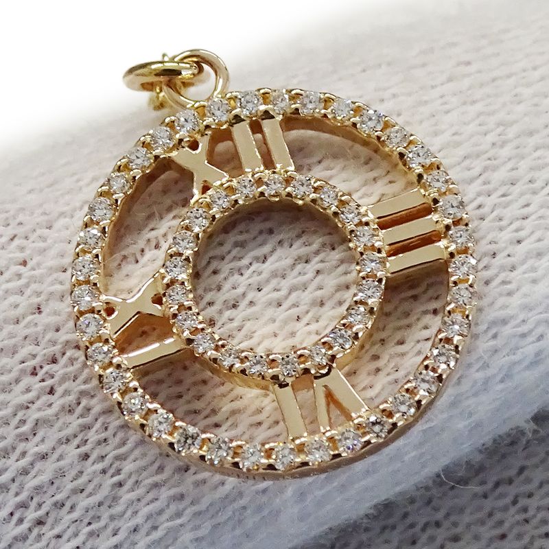 Tiffany & Co Tiffany & Co Necklace Ladies Brand 750pg Diamond Atlas Open Pink