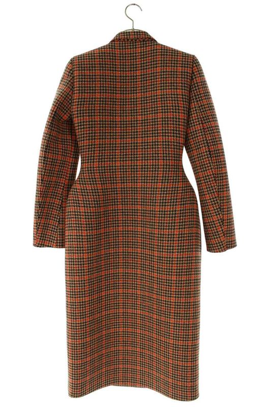 Balenciaga 542144 Tcu07 Waist Shape Hound's Tooth Coat Women's F36