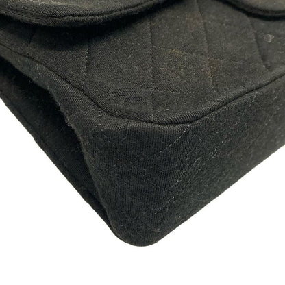 Chanel Shoulder Bag Double Flap Matelasse Black Mademoiselle Chain/gold