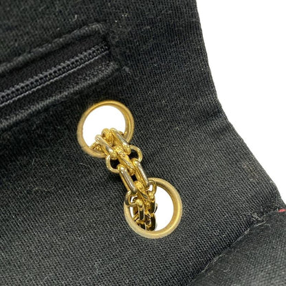 Chanel Shoulder Bag Double Flap Matelasse Black Mademoiselle Chain/gold