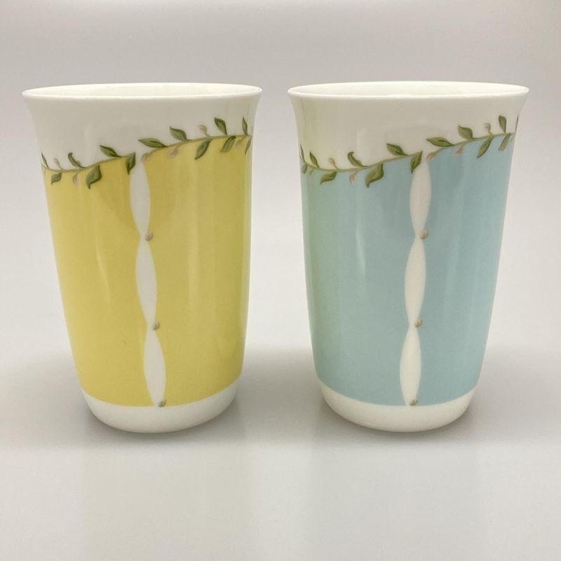 Tiffany & Co Like Tableware Pink Tulip Light Blue X Light Yellow X Multi Pair