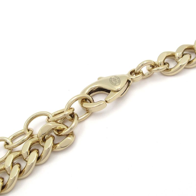 Chanel Necklace - Gold Ivory And Clear Logo Motif