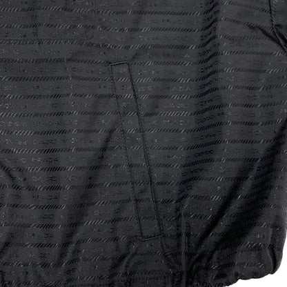 Prada Outer Black Silver Triangle Logo Short Jacket Cropped