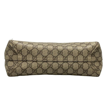 Gucci GG Supreme Reversible Small Tote Bag 372613 Beige X Ebony X Red Leather