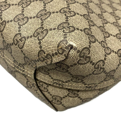 Gucci GG Supreme Reversible Small Tote Bag 372613 Beige X Ebony X Red Leather