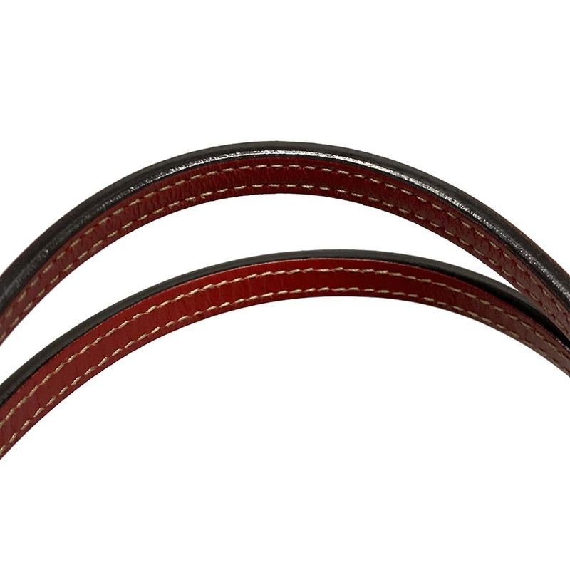 Gucci GG Supreme Reversible Small Tote Bag 372613 Beige X Ebony X Red Leather