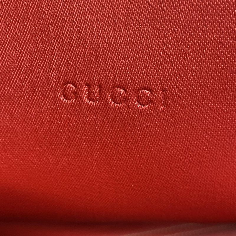 Gucci GG Supreme Reversible Small Tote Bag 372613 Beige X Ebony X Red Leather