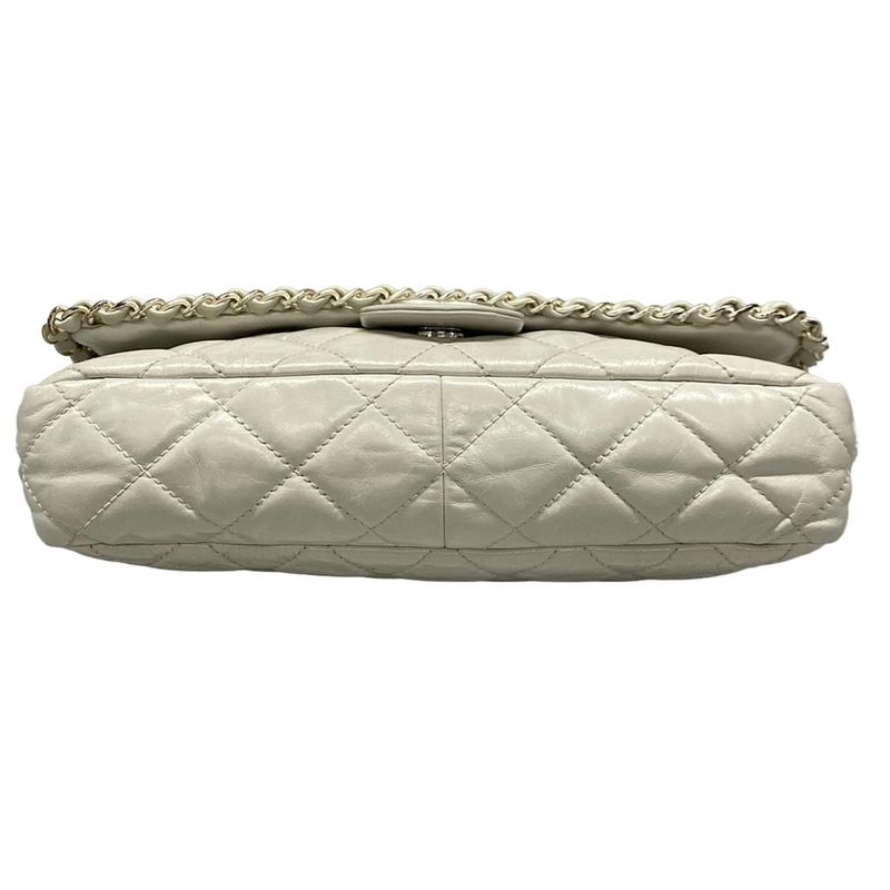 Chanel Shoulder Bag Chain Me/matelasse Ivory Chain Shoulder/matt Togo Old