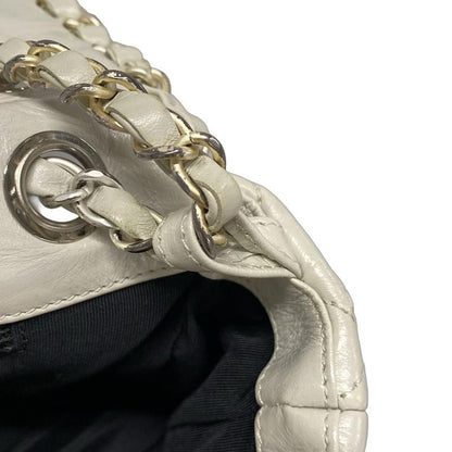 Chanel Shoulder Bag Chain Me/matelasse Ivory Chain Shoulder/matt Togo Old