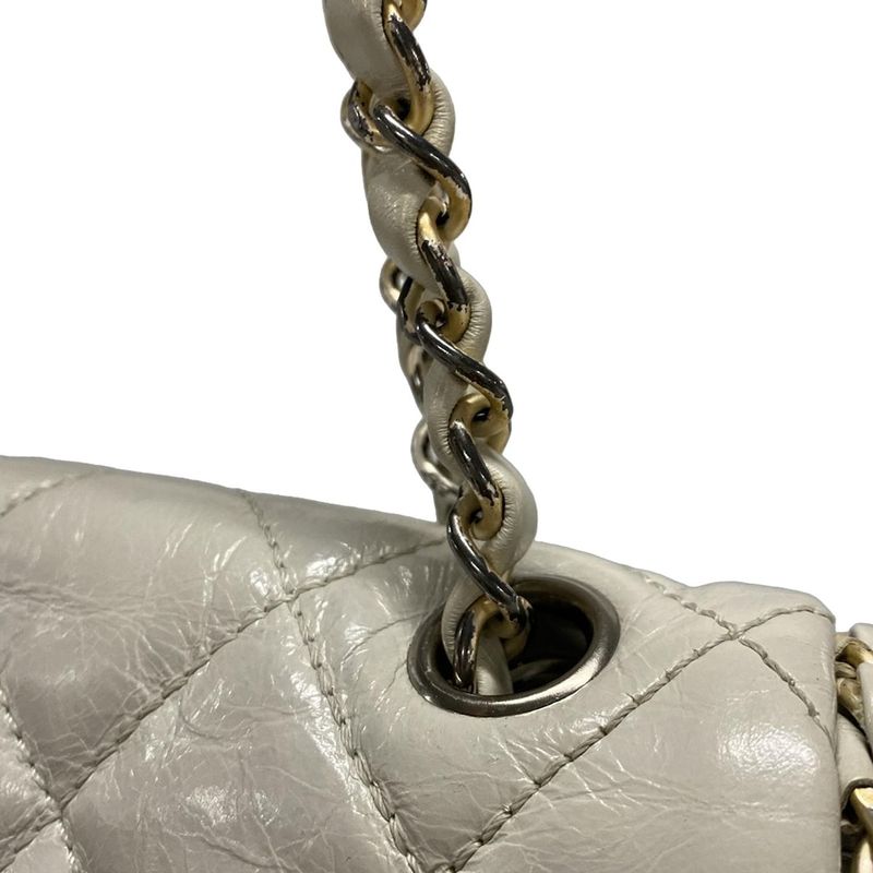Chanel Shoulder Bag Chain Me/matelasse Ivory Chain Shoulder/matt Togo Old