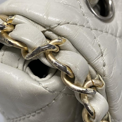 Chanel Shoulder Bag Chain Me/matelasse Ivory Chain Shoulder/matt Togo Old