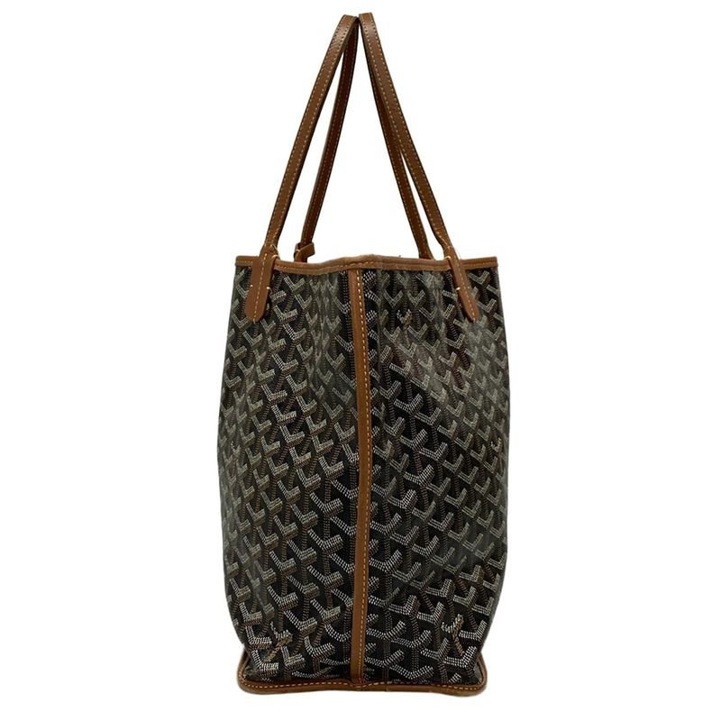 Goyard Tote Bag Ange PM Black And Brown Leather