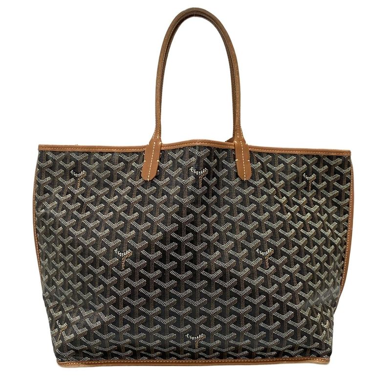 Goyard Tote Bag Ange PM Black And Brown Leather