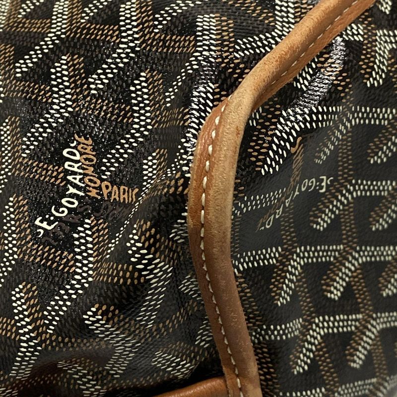 Goyard Tote Bag Ange PM Black And Brown Leather