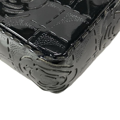 Chanel Shoulder Bag Camellia Black Laser Cut / Chain Shoulder / Silver Hardware