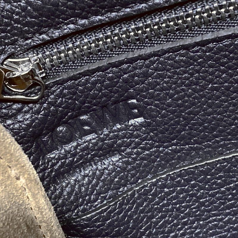 Loewe Flamenco Knot Tote Bag 32112t31 Dark Navy And Black Leather