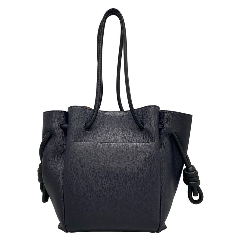 Loewe Flamenco Knot Tote Bag 32112t31 Dark Navy And Black Leather