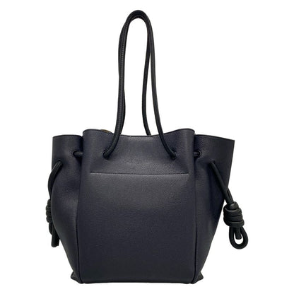 Loewe Flamenco Knot Tote Bag 32112t31 Dark Navy And Black Leather