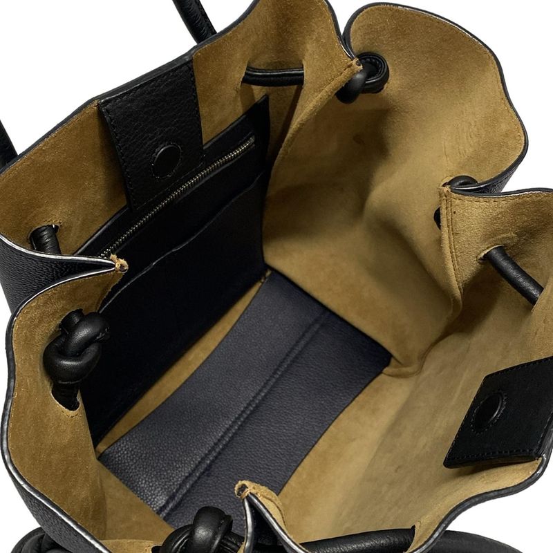 Loewe Flamenco Knot Tote Bag 32112t31 Dark Navy And Black Leather