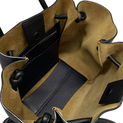Loewe Flamenco Knot Tote Bag 32112t31 Dark Navy And Black Leather