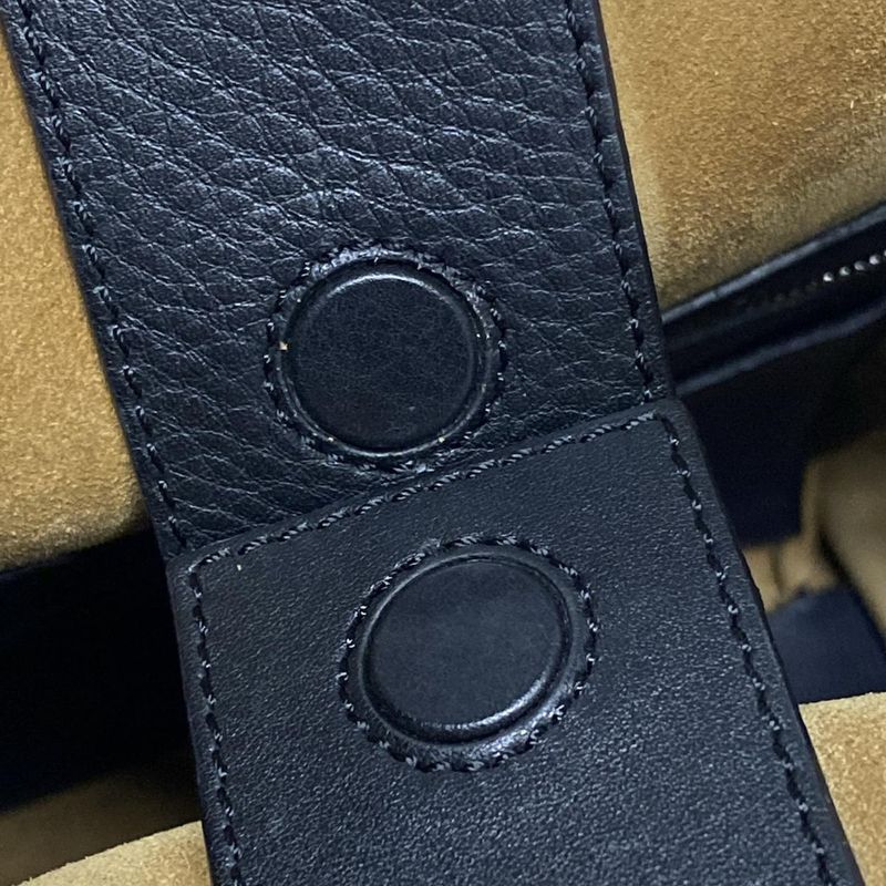 Loewe Flamenco Knot Tote Bag 32112t31 Dark Navy And Black Leather