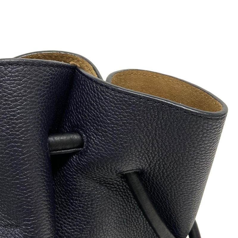 Loewe Flamenco Knot Tote Bag 32112t31 Dark Navy And Black Leather