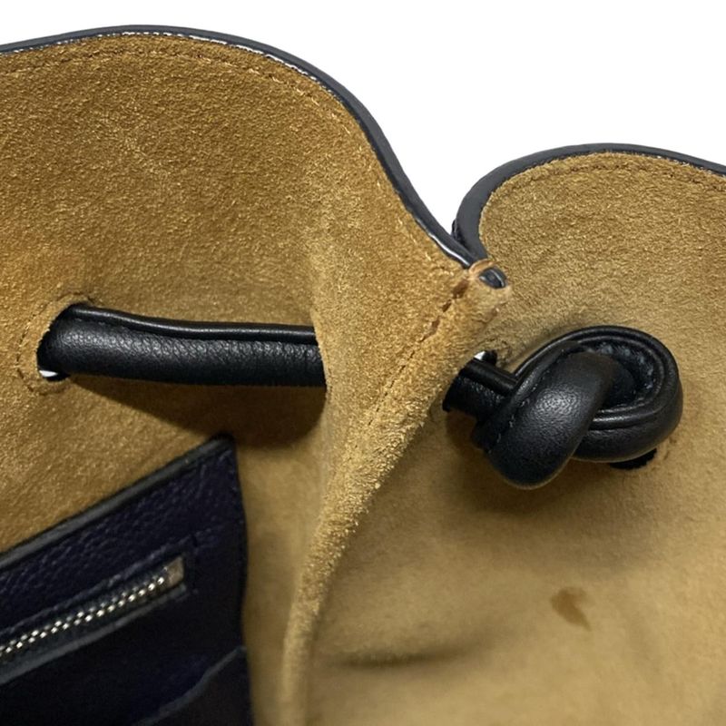 Loewe Flamenco Knot Tote Bag 32112t31 Dark Navy And Black Leather