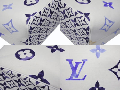Louis Vuitton Neverfull GM Tote Bag Dubai Limited Monogram Canvas Blue — view 8