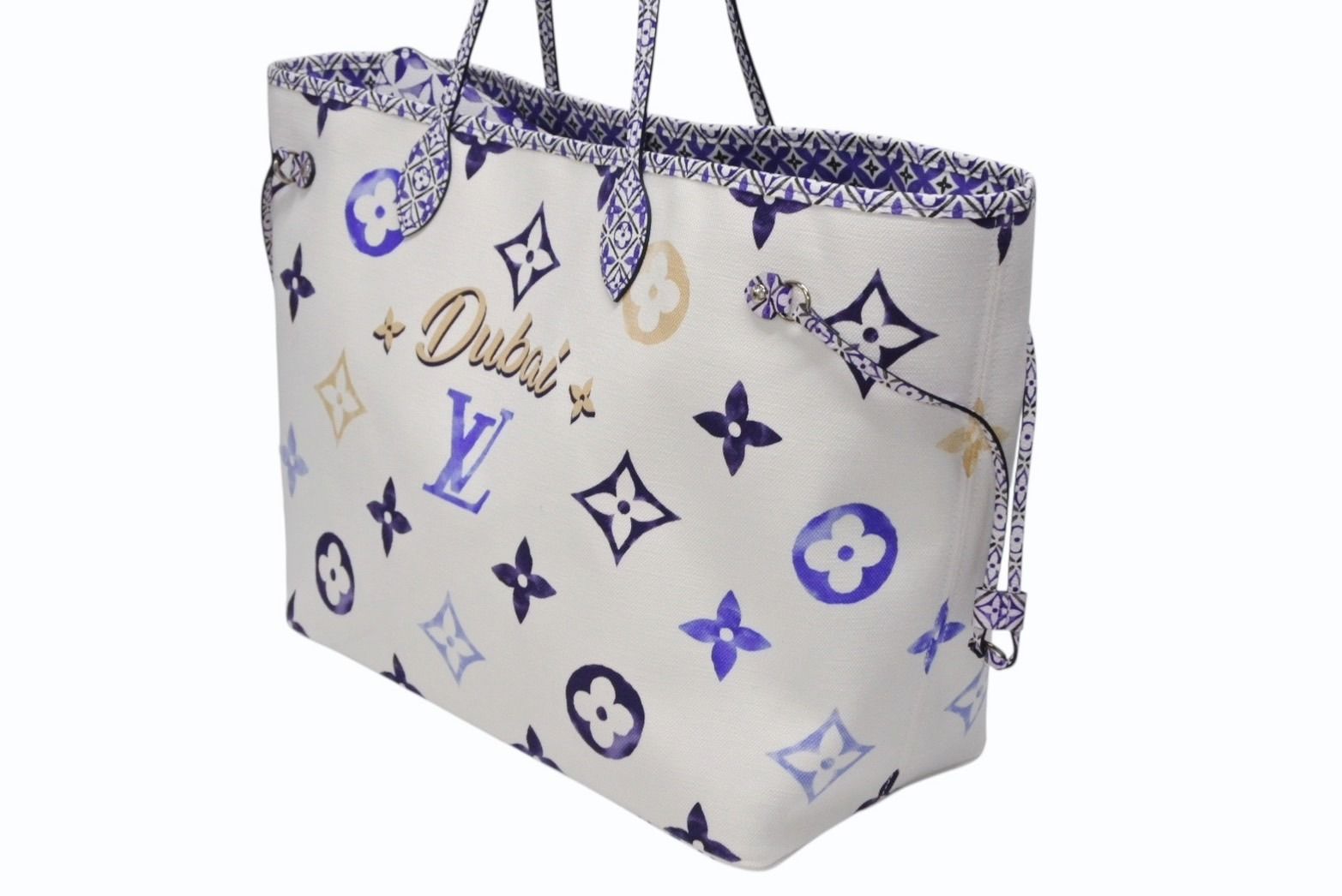 Louis Vuitton Neverfull GM Tote Bag Dubai Limited Monogram Canvas Blue — view 5