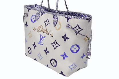 Louis Vuitton Neverfull GM Tote Bag Dubai Limited Monogram Canvas Blue — view 5