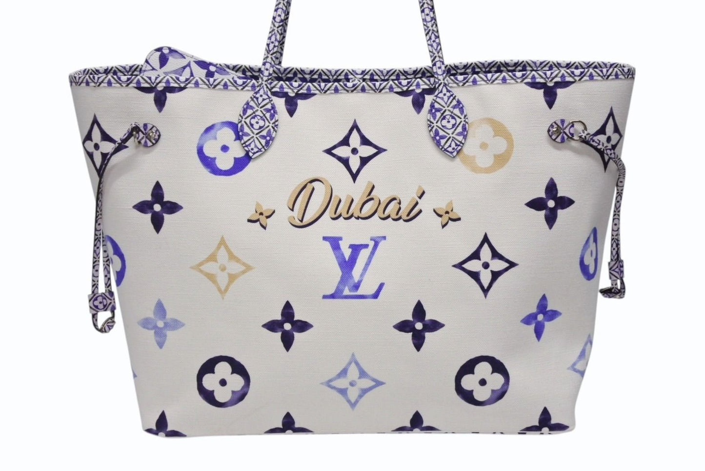 Louis Vuitton Neverfull GM Tote Bag Dubai Limited Monogram Canvas Blue — view 3