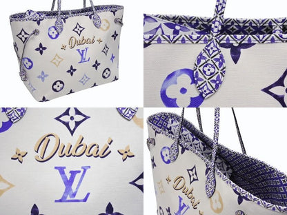 Louis Vuitton Neverfull GM Tote Bag Dubai Limited Monogram Canvas Blue — view 6