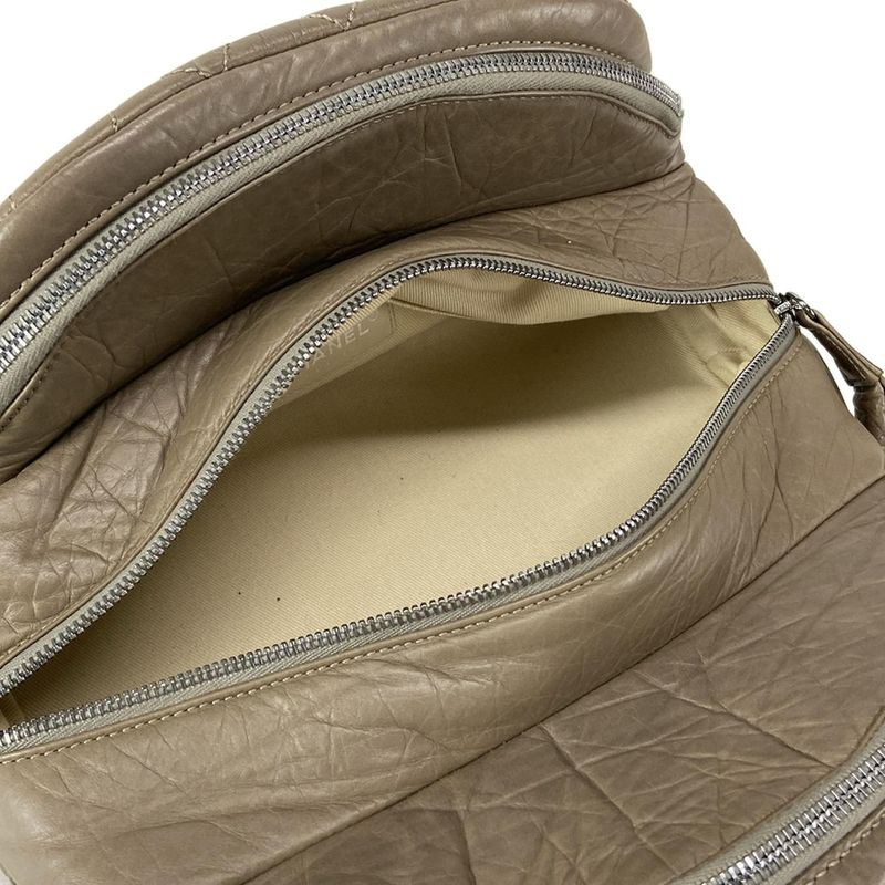 Chanel Handbag Lady Blade Beige Silver Hardware